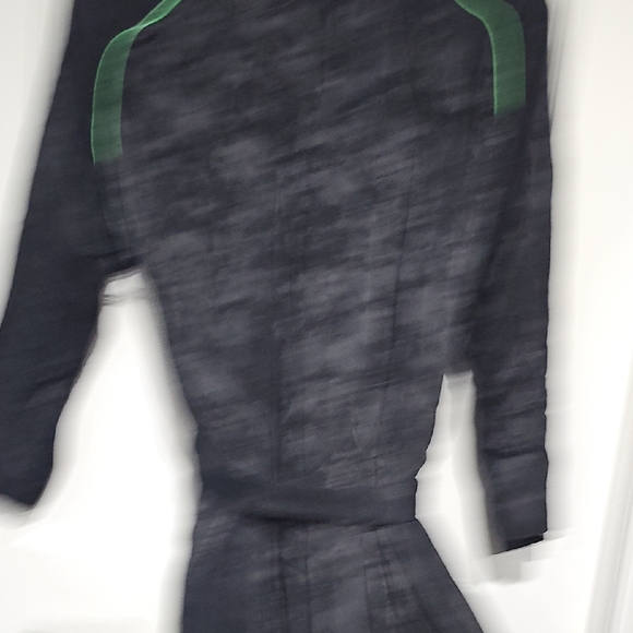 Maje Black Robe with Green Trim - Picture 7 of 10